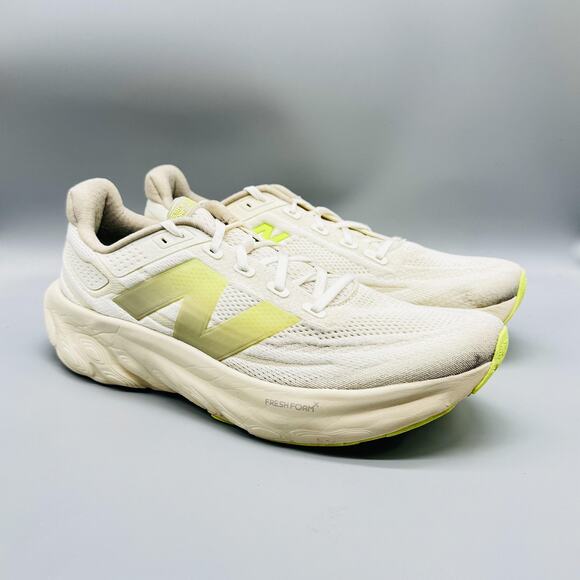 New Balance Shoes Mens 12.5 Ivory Fresh Foam More v4 Max Cushion Running Sneaker main image 9